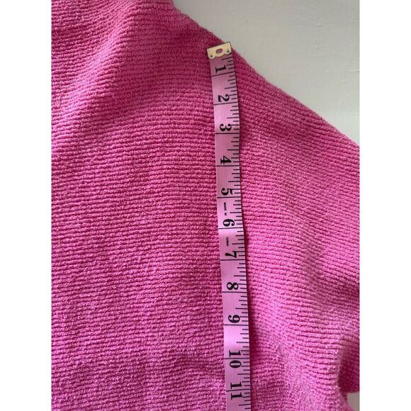 Free People Ottoman Slouchy Tunic Sweater Pink Ribbed Pullover Oversized Medium - Picture 11 of 16